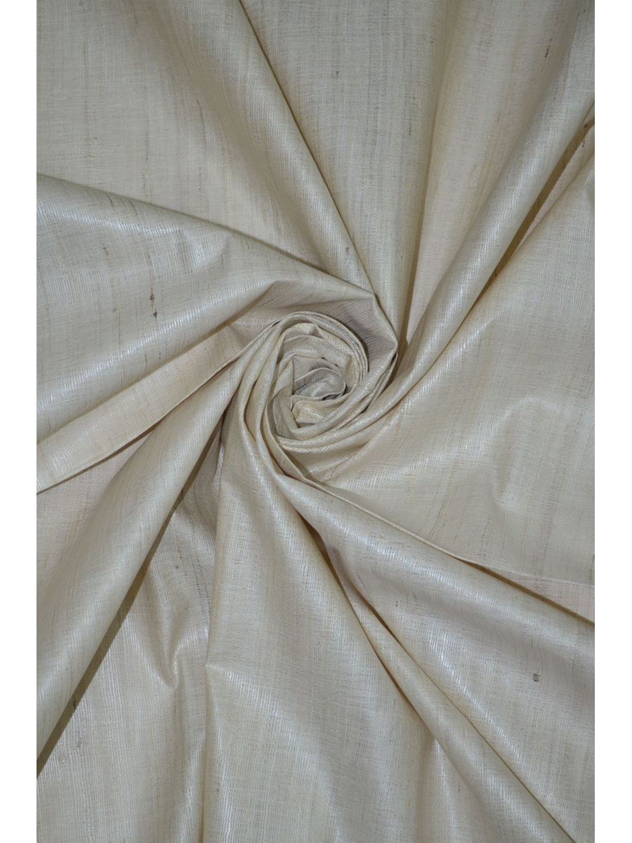 Natural White Silk and Linen Blend Fabric 45 Wide 